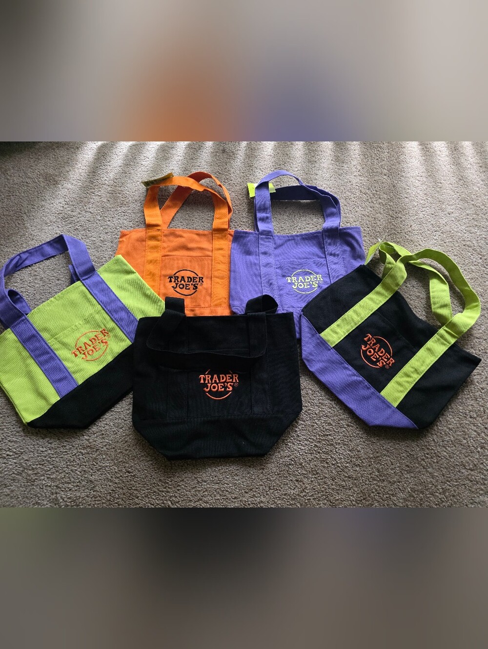 Trader Joes Trick or Treat mini Canvas Tote